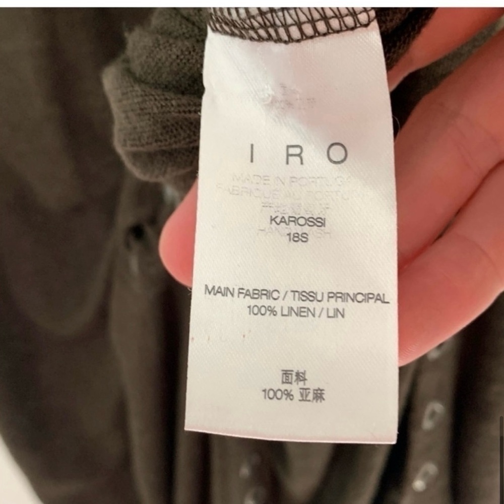 IRO Asymmetrical Grommet Detail Tank Dress – Size Small, NWT 100% linen - Picture 8 of 9